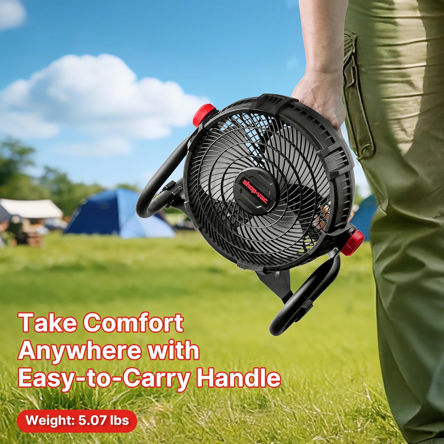 Shop-Vac® 12-Inch Rechargeable Fan - Image 7